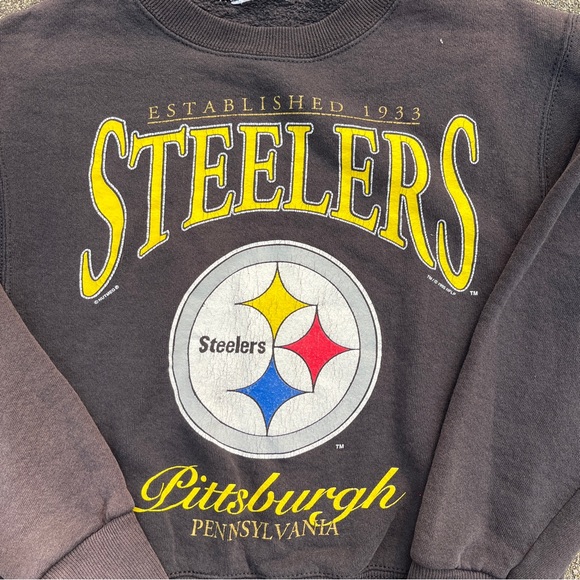 Kids Vintage 1995 Pittsburgh Steelers Crewneck Sweatshirt Size medium Lee Brand - Picture 2 of 6